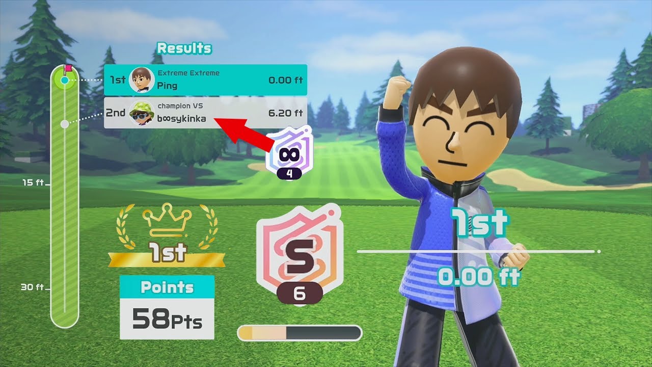 I BEAT an INFINITE 4 rank player with a HOLE IN ONE | Nintendo Switch Sports Golf