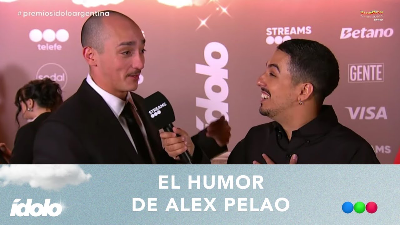 El humor y la personalidad de Alex Pelao no faltan en los Premios Ídolo Argentina
