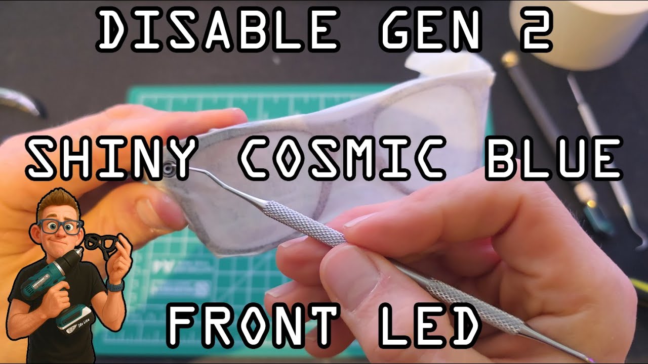 Drilling the LED on my Shiny Cosmic Blue Meta Ray-Ban Glasses