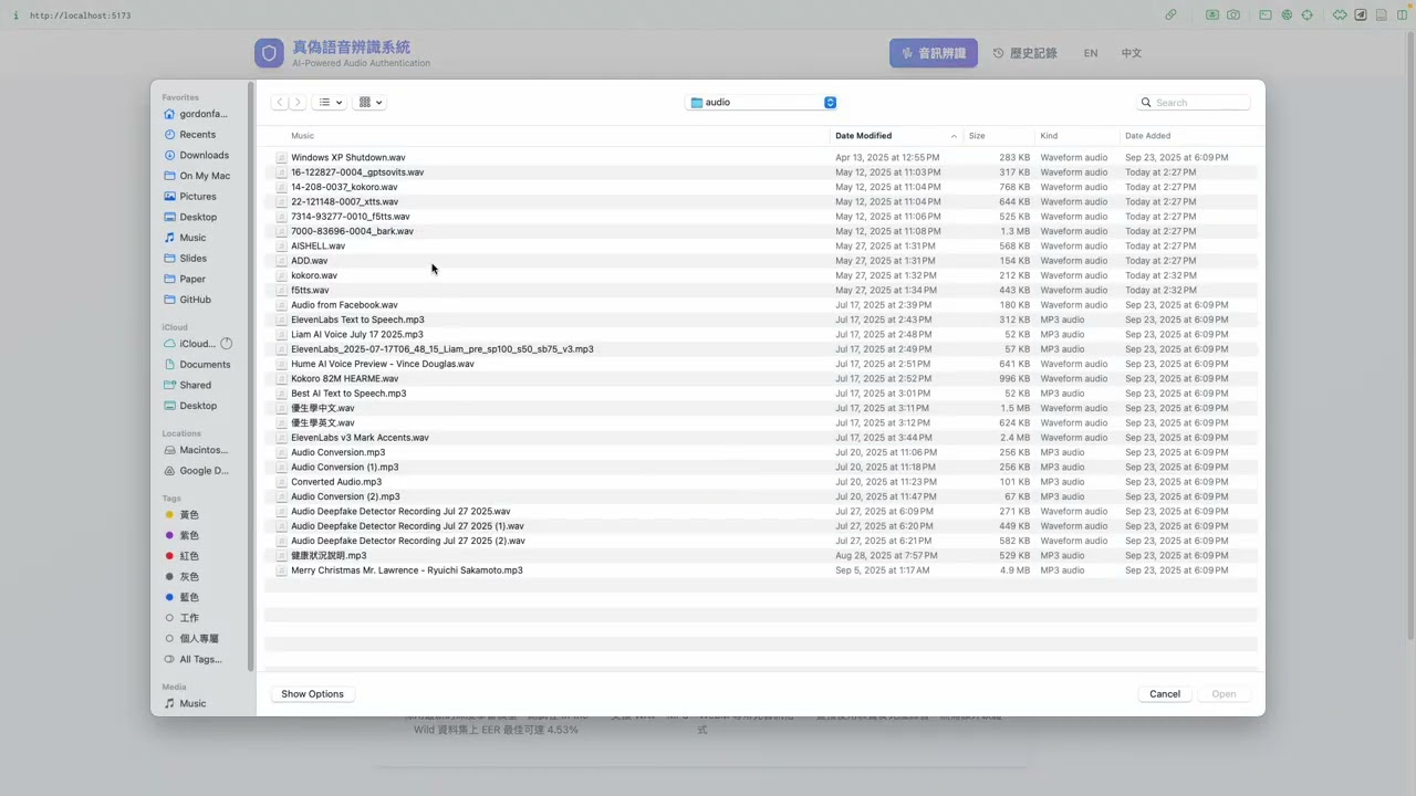 Deepfake Audio Detection Demo