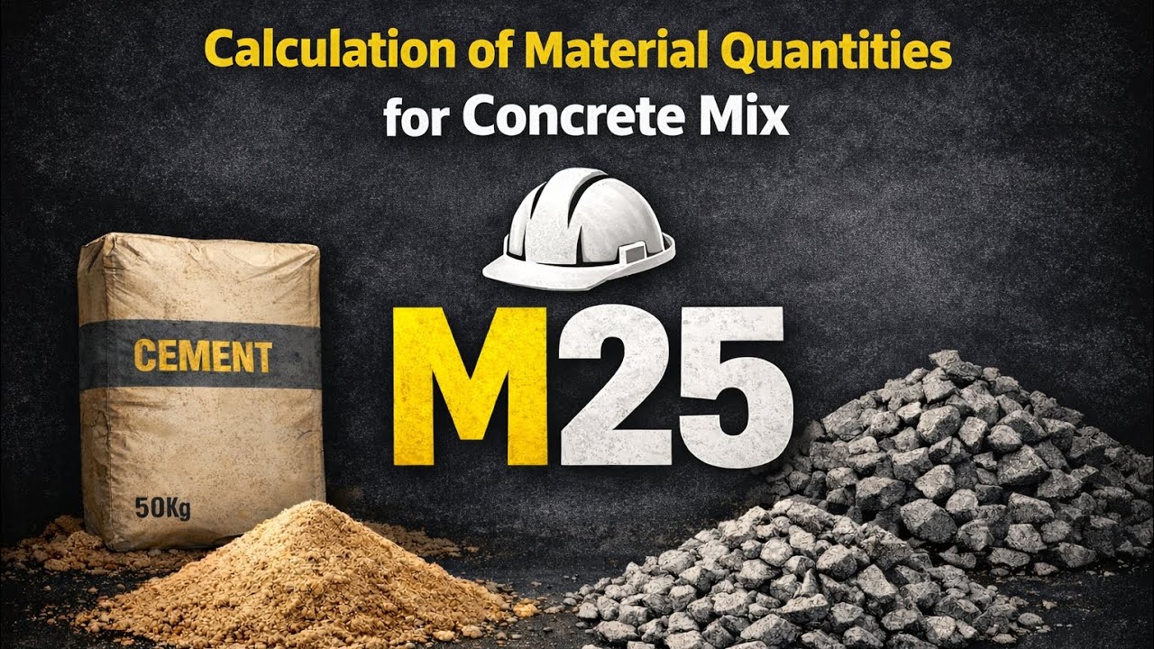 Calculation of Material Quantities for Concrete Mix | Cement Sand Aggregate for 1m³ Concrete