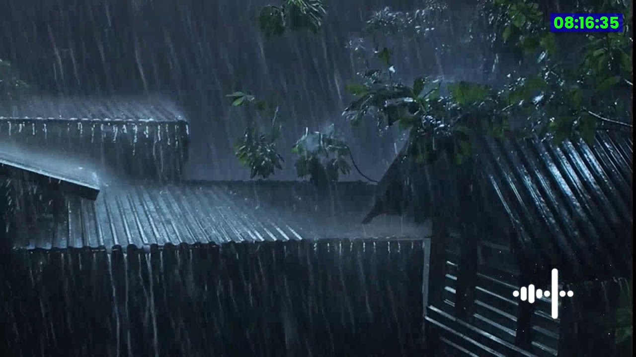 Best Gentle Rain Sounds for Sleeping & Relaxing - Soft Rain Sounds on Roof - ASMR