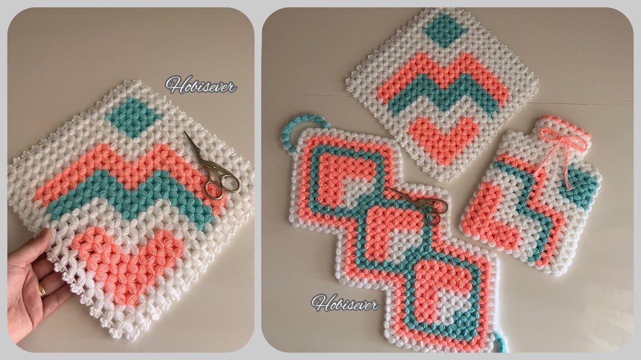 Perfect Puff Stitch Pattern - Легкая схема вязания крючком салфетки и мочалки для начинающих