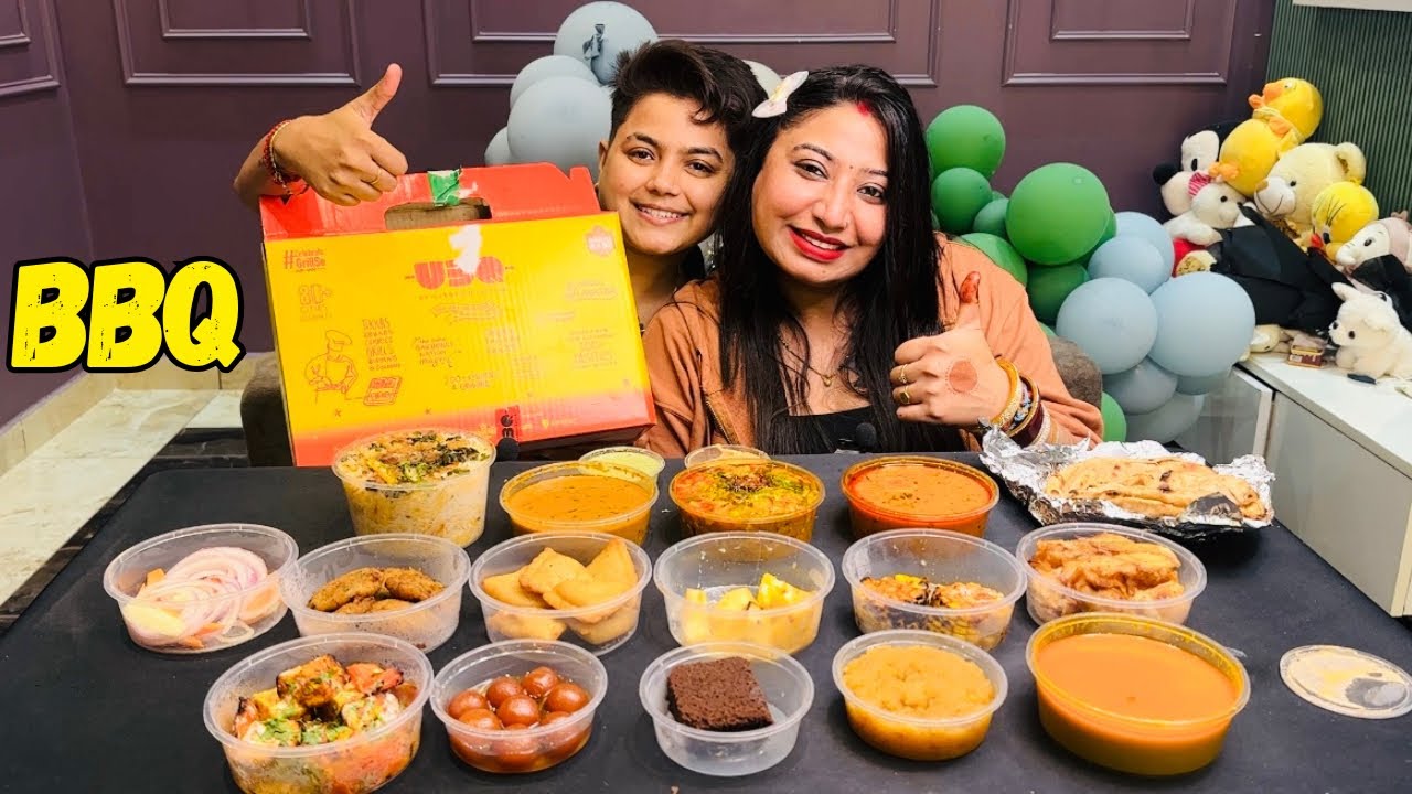 ASMR Eating Barbeque Nation Biggest Veg Meal Box Premium