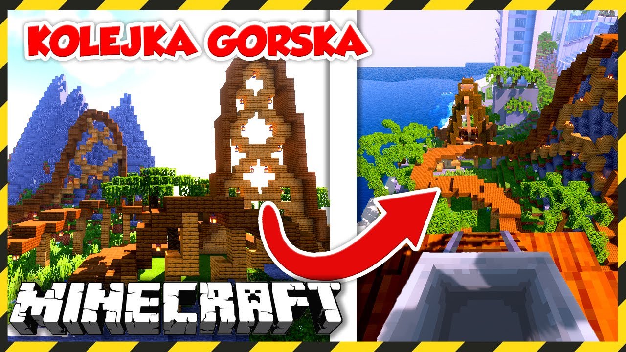 Zrobiliśmy KOLEJKĘ i PARK ROZRYWKI w MINECRAFT | Tropikalna Wyspa