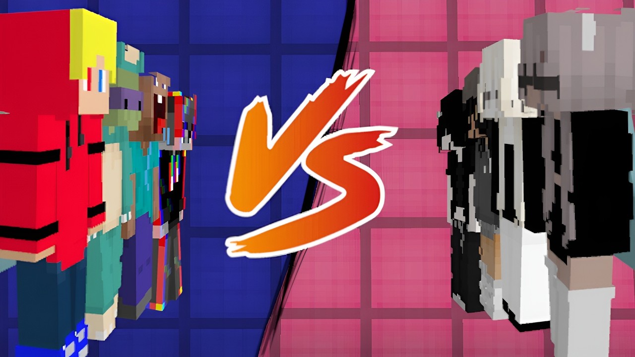8 Streamer Men VS Women Hypixel Bedwars games