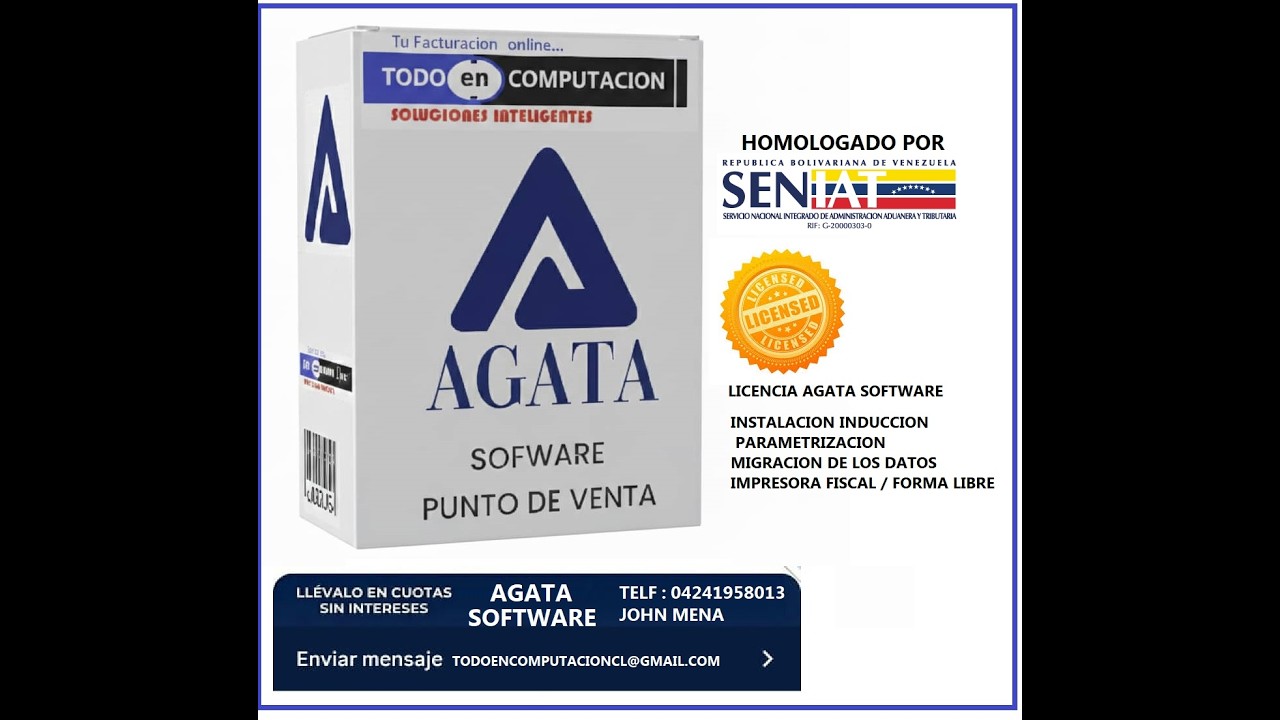 🚀 Instalación de Agata Software 6.0 🚀Punto de Venta y Forma Libre🔧 ¡Todo en Computación!  llame