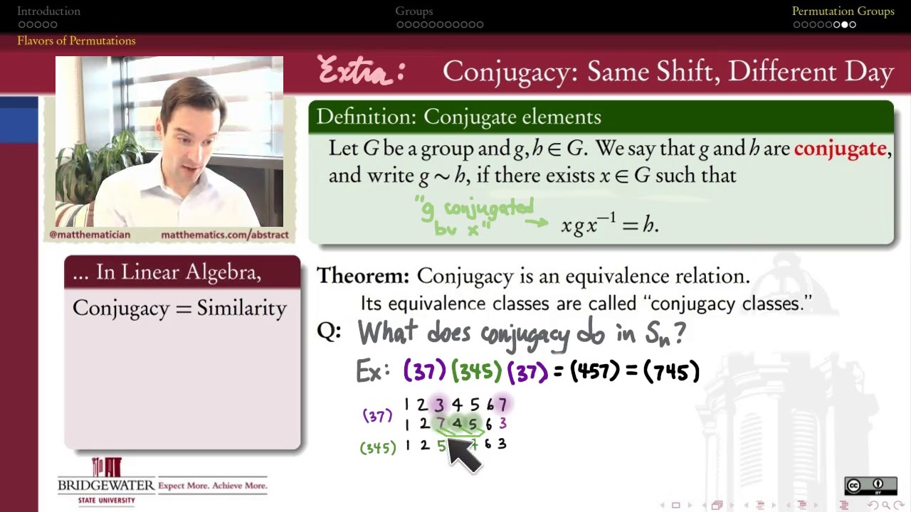 301.5H Extra: Conjugacy Classes of Permutations