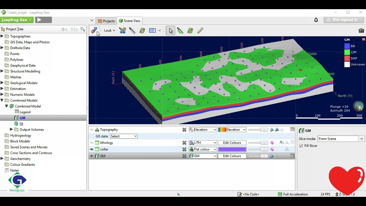 Leapfrog geo: Interface Graphique