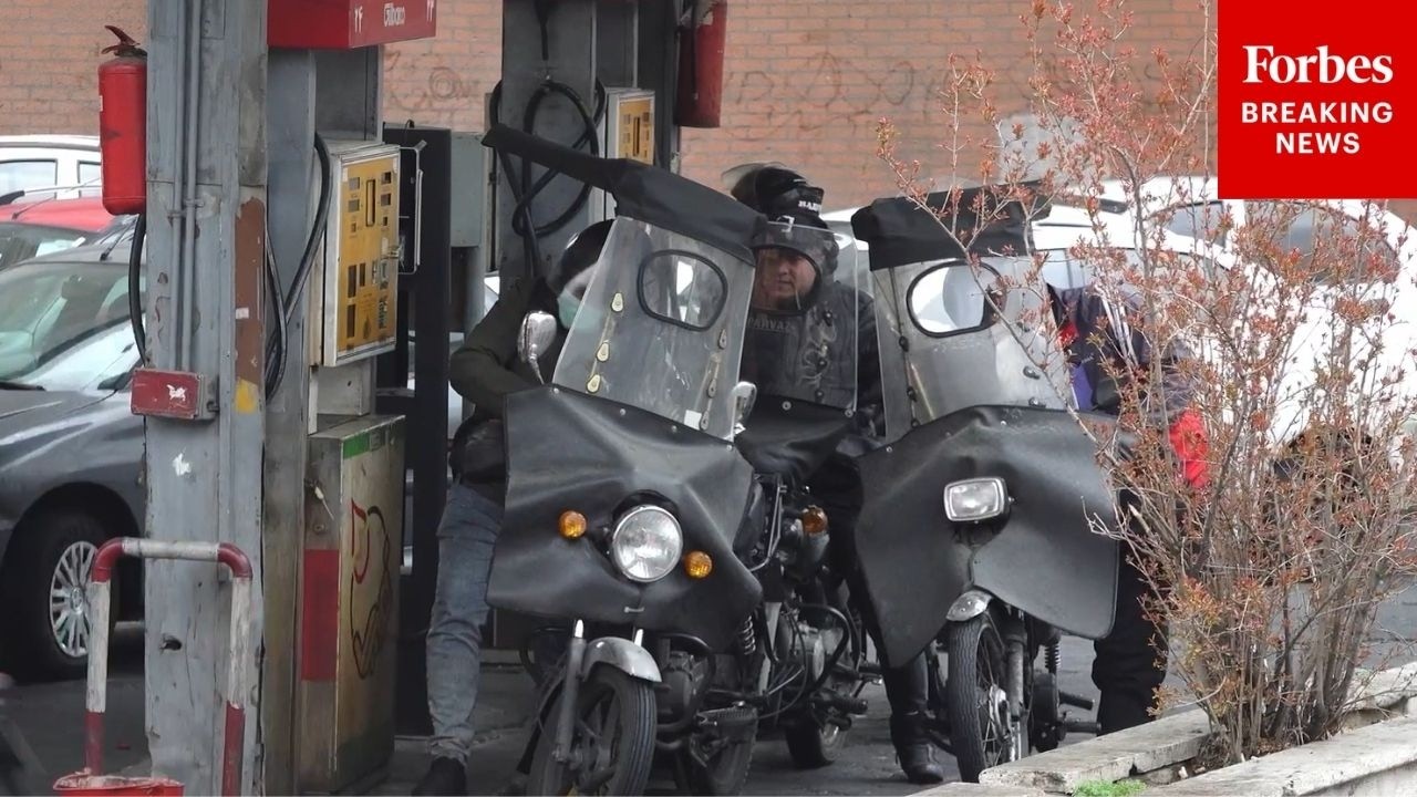 Lines Form For Fuel In Tehran, Iran Following U.S.-Israeli Strikes On Iranian Oil Facility