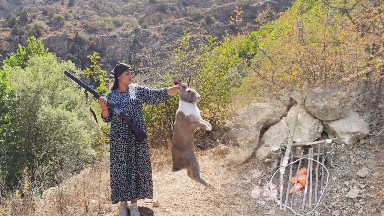 Rural life in Iran: Adventure in the forest and rabbit hunting...