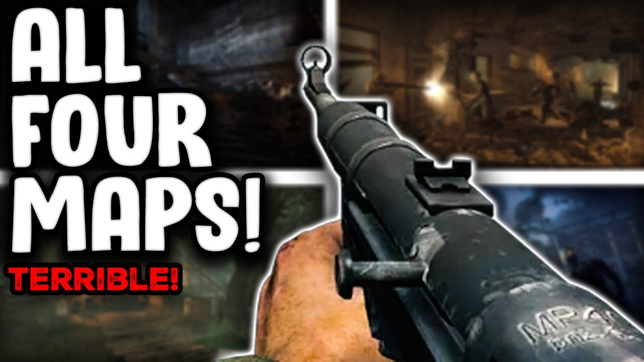 World at War Zombies Wall Weapon ONLY Challenge on EVERY Map! TERRIBLE!!