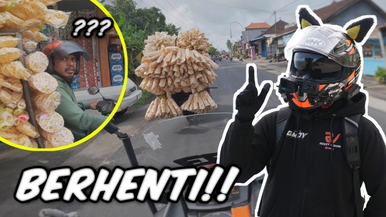 KEJAR DAGANG KRUPUK DIJALAN SAMPAI DAGANGNYA KAGET