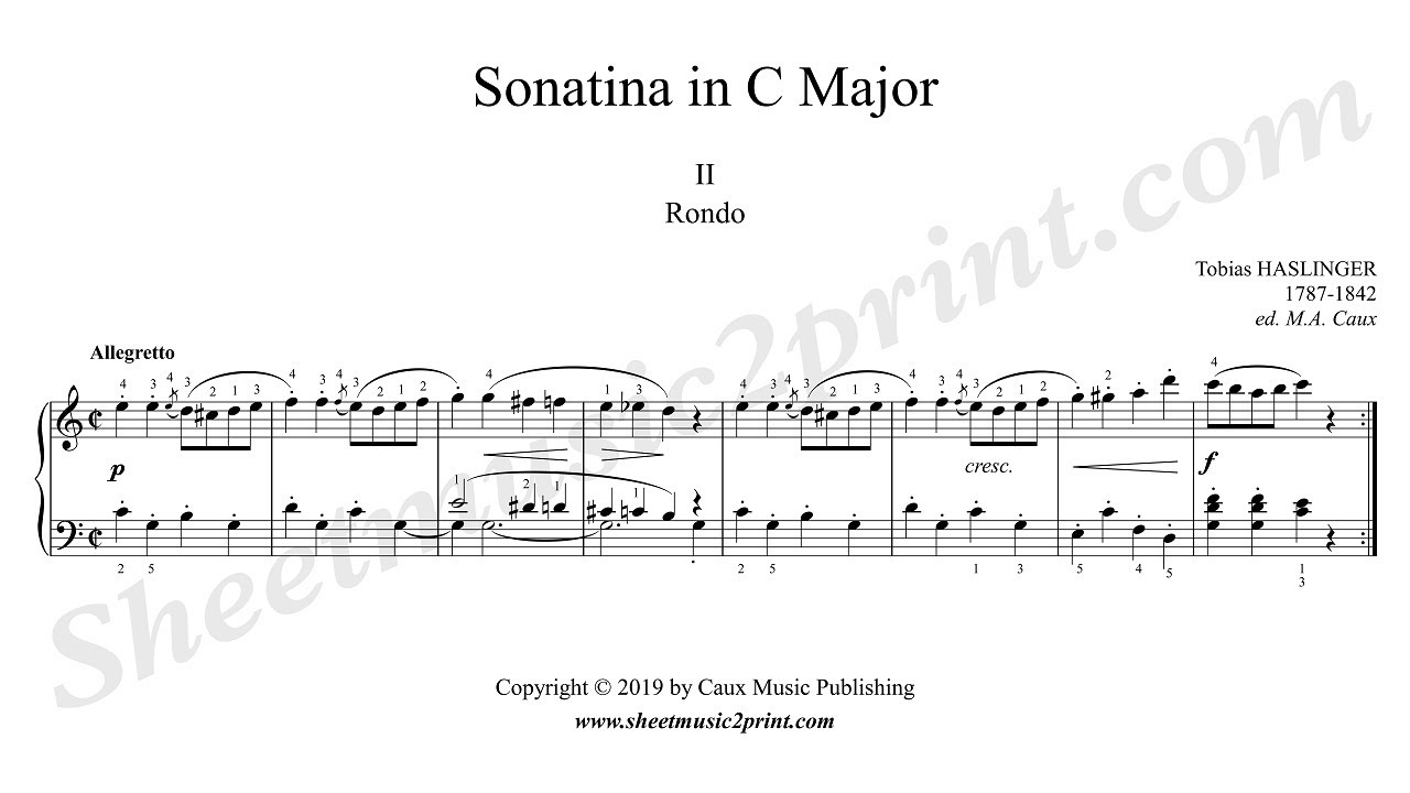Haslinger : Sonatina in C Major (Second movement)