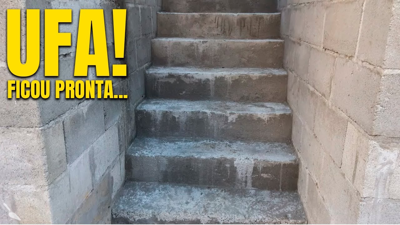 OLHA COMO FICOU A ESCADA PRÉ-MOLDADA DEPOIS DE PRONTA!! | Parte 88