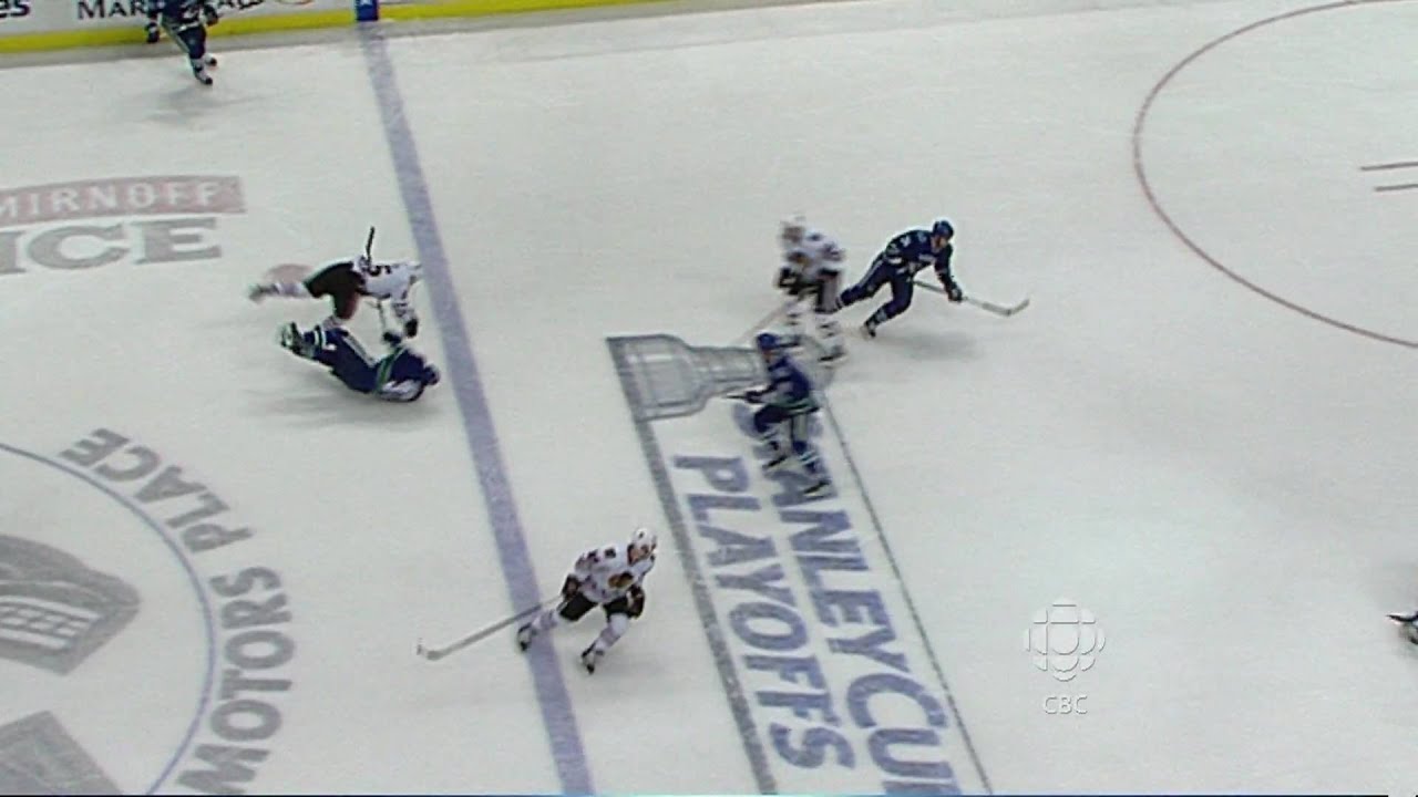 Ben Eager takes a Cheap Shot at Rick Rypien