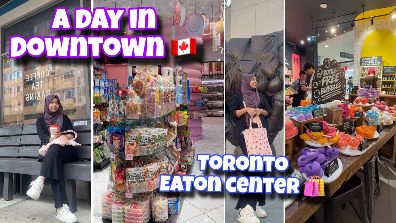 A day in Toronto Downtown🇨🇦||Eaton Center✨🛍️|| Bangladeshi International Student life in Canada🇧🇩🇨🇦✨