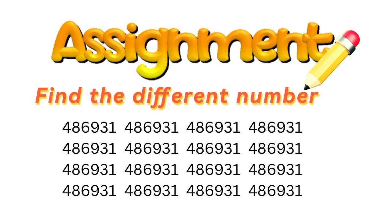 EYE TEST! Find the different number 👀