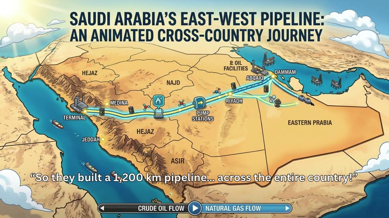 Saudi Arabia&rsquo;s Secret Oil Pipeline 🇸🇦 (Bypassing the World&rsquo;s Most Dangerous Route)