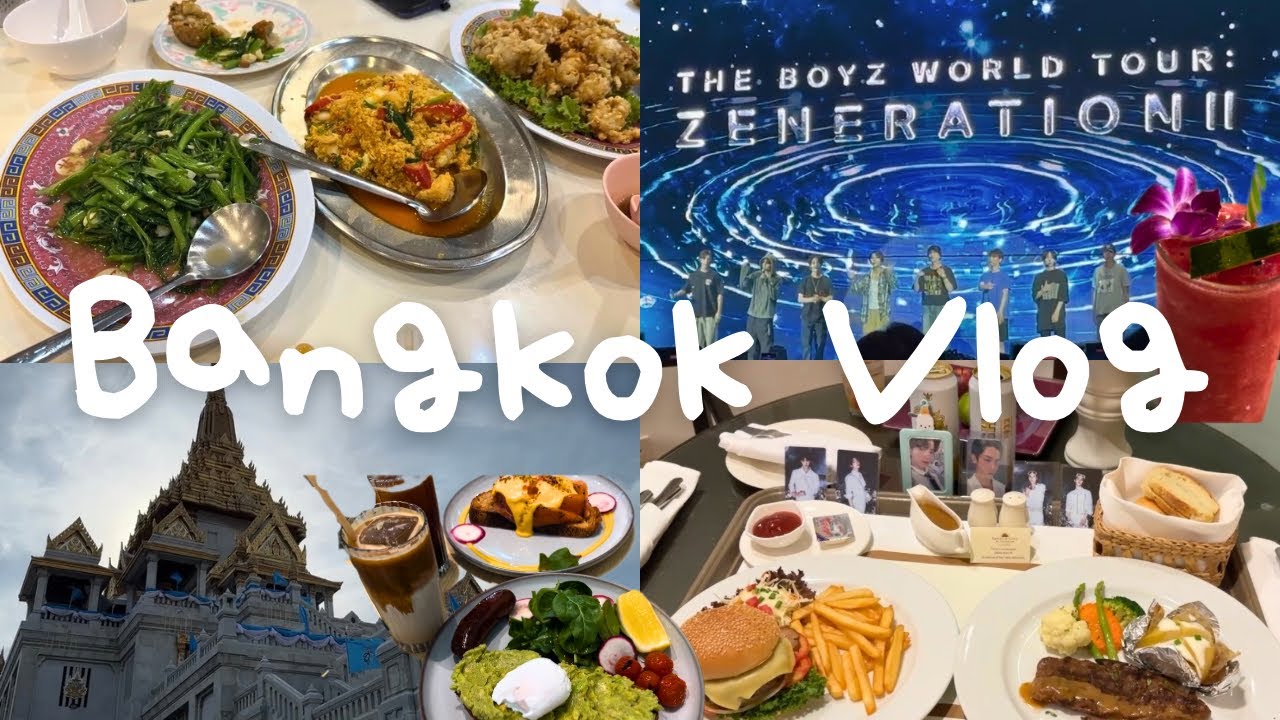 방콕직장인 브이로그🇹🇭🇰🇷ㅣ더비로그ㅣ프롬퐁 엠포리움 스위트 호텔 룸서비스ㅣ엠스피어 UOB Live Hall 스텐딩 1열ㅣ1일1 차트라뮤 밀크티ㅣ태,중,일 맛집들ㅣ제너레이션2 방콕
