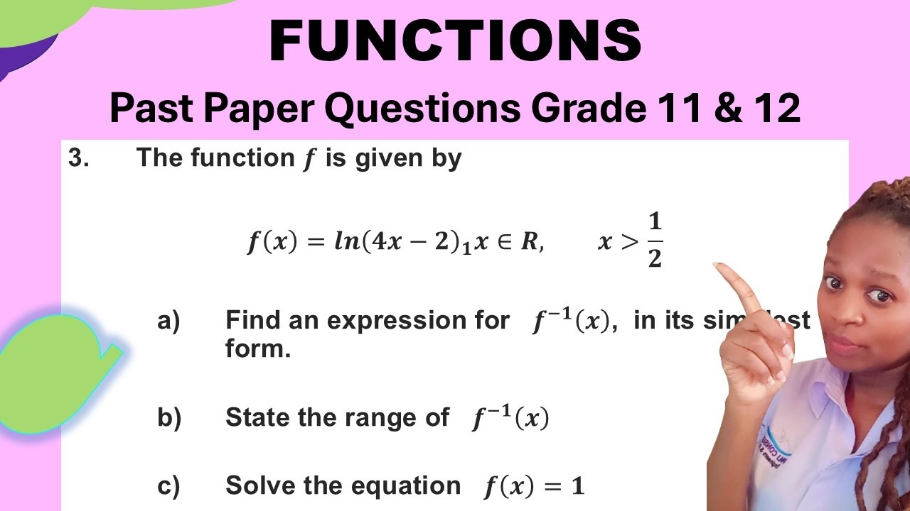 Functions Grade 11 & 12 Exam Questions
