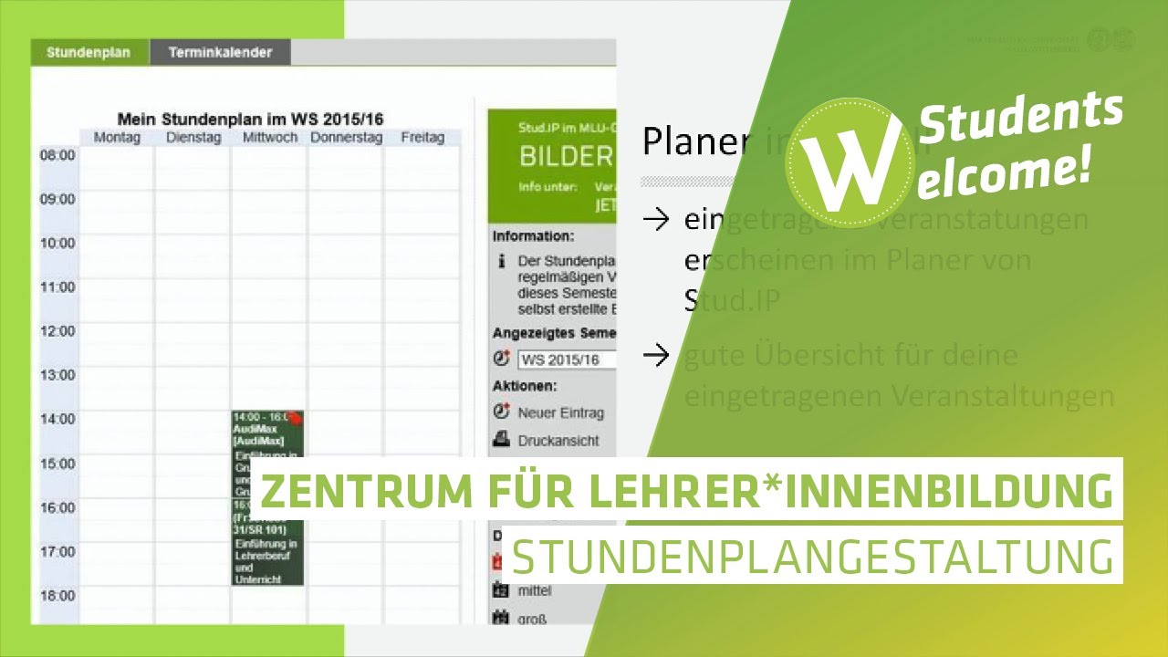 Orientierung: Stundenplangestaltung für Lehramtsstudierende leicht gemacht!