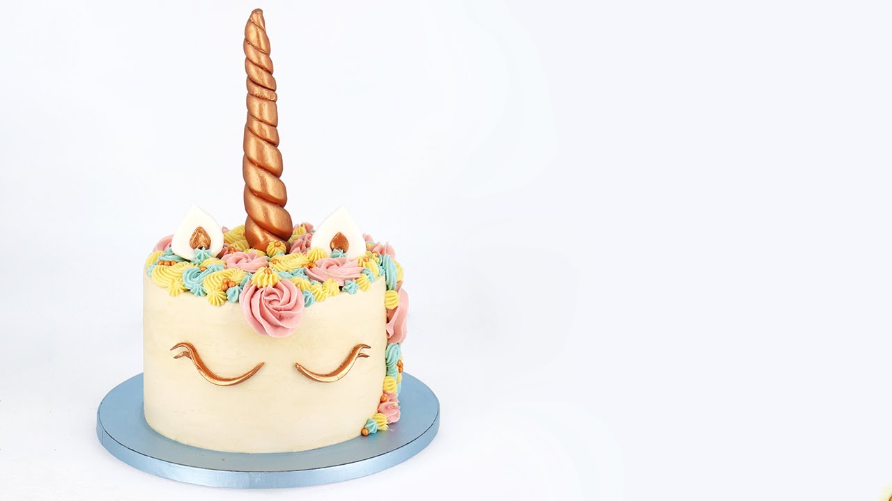 🦄 GATEAU LICORNE SANS PÂTE À SUCRE 🦄