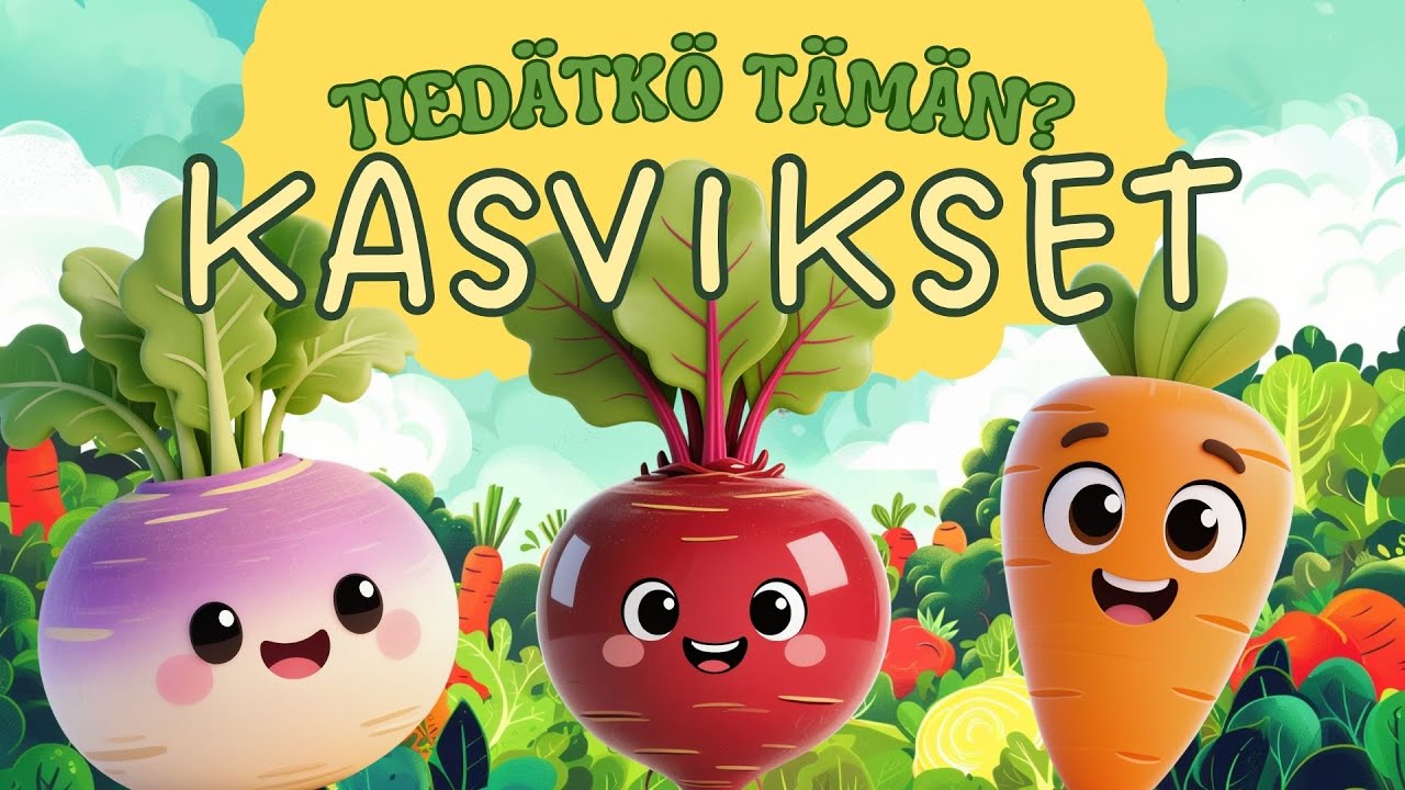 Tied&auml;tk&ouml; t&auml;m&auml;n kasviksista? 🥕 | Lasten opetusvideo 🌏