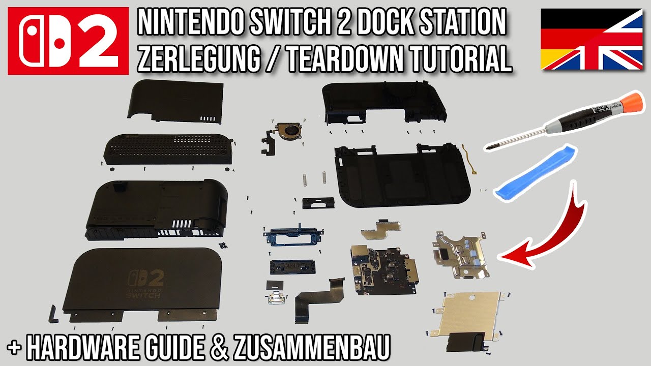 Nintendo Switch 2 Docking Station - Teardown Tutorial / aufschrauben, Technik Guide & Zusammenbau 🪛