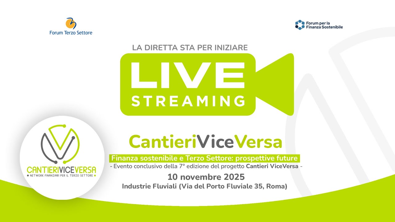 Cantieri Viceversa - Finanza sostenibile e Terzo Settore: proposte future