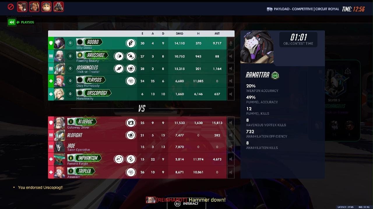 Circuit Royal (tank placement) - Ramattra all game