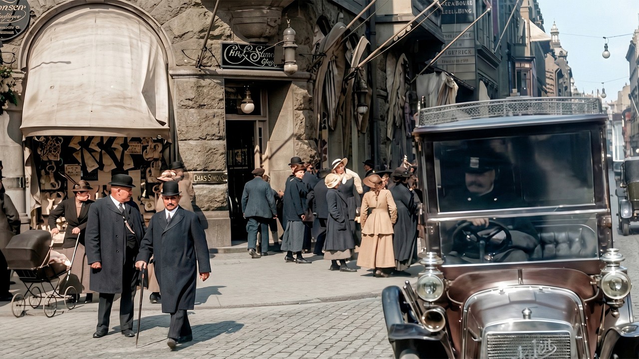 A Unique Glimpse of Everyday Life in Copenhagen (1910–1920) | Colorized & Restored