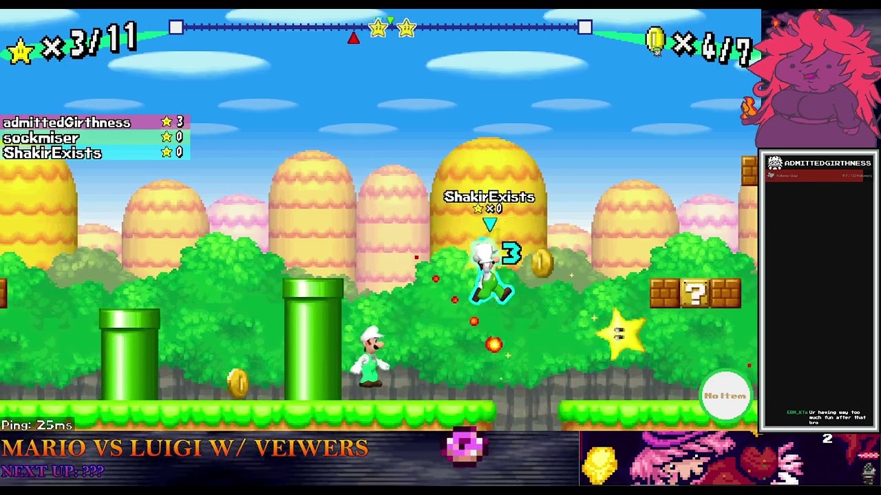 Mario Vs Luigi With Viewers! and Pizza tower Community edition.
