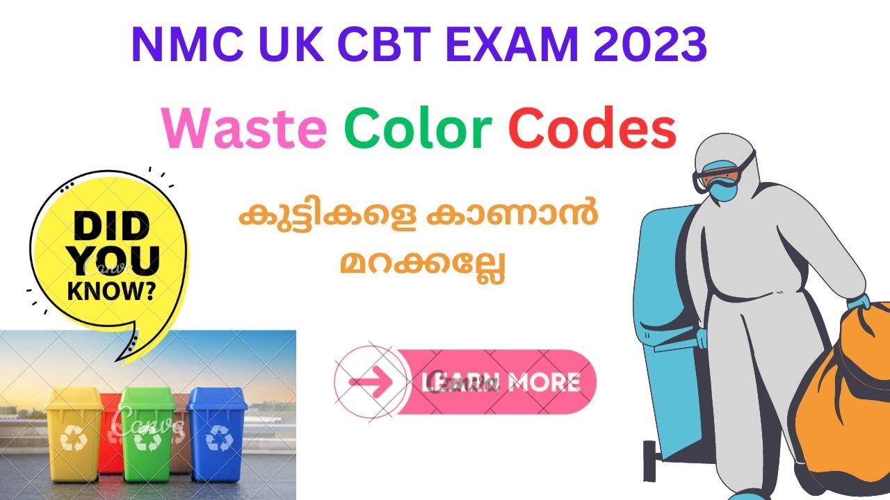 NMC UK//CBT//NHS Waste Color codes//Must Watch, Online training -  +44 7889 447319