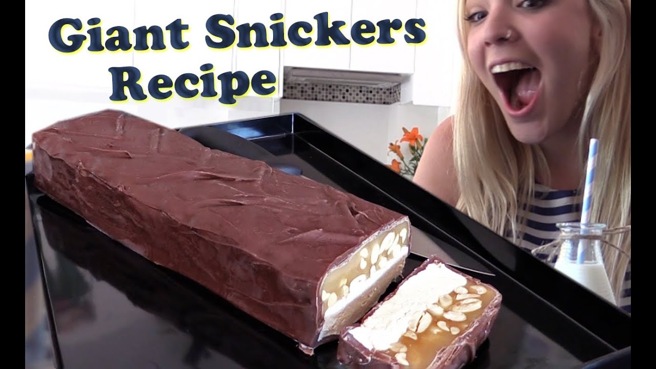 World's Biggest Snickers Bar Recipe 5lbs HOW TO COOK THAT giant candy bar Ann Reardon