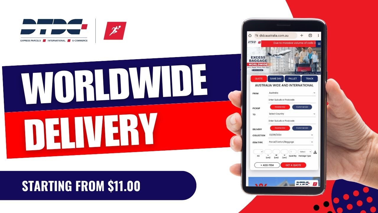 Worldwide Delivery | DTDC Australia