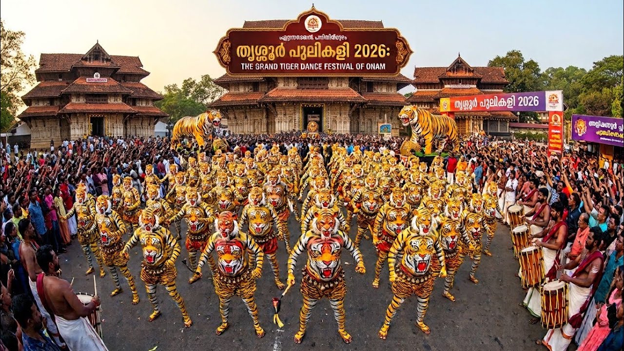 തൃശ്ശൂർ പുലികളി 2026 #kerala#onam#pulikali#thrissurpulikali#pulikali2026#2026#viral#tigerdance#reels