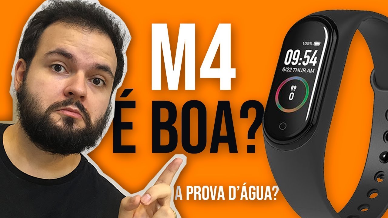Smartband M4 Unboxing Review - É boa? Vale a pena? Melhor que Mi Band 4? - Pulseira M4