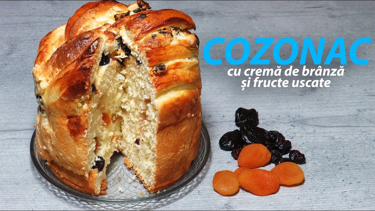 Cozonac cu Crema de Branza si Fructe Uscate