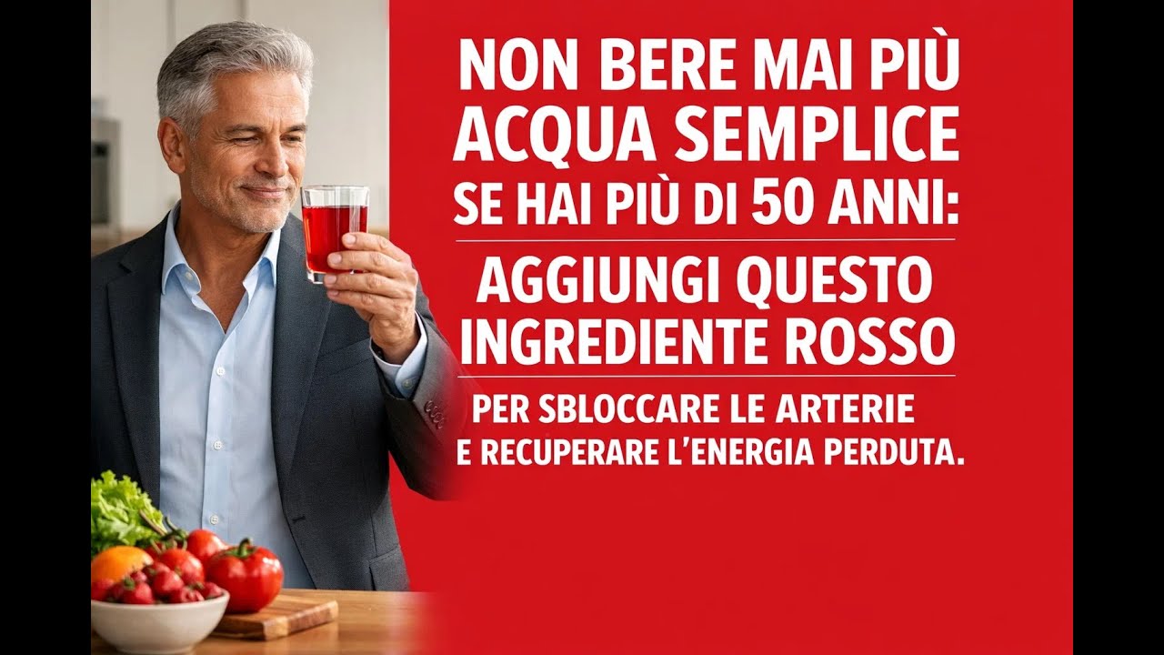Smetti di bere solo acqua: L'ingrediente rosso che riattiva la tua circolazione dopo i 50 anni