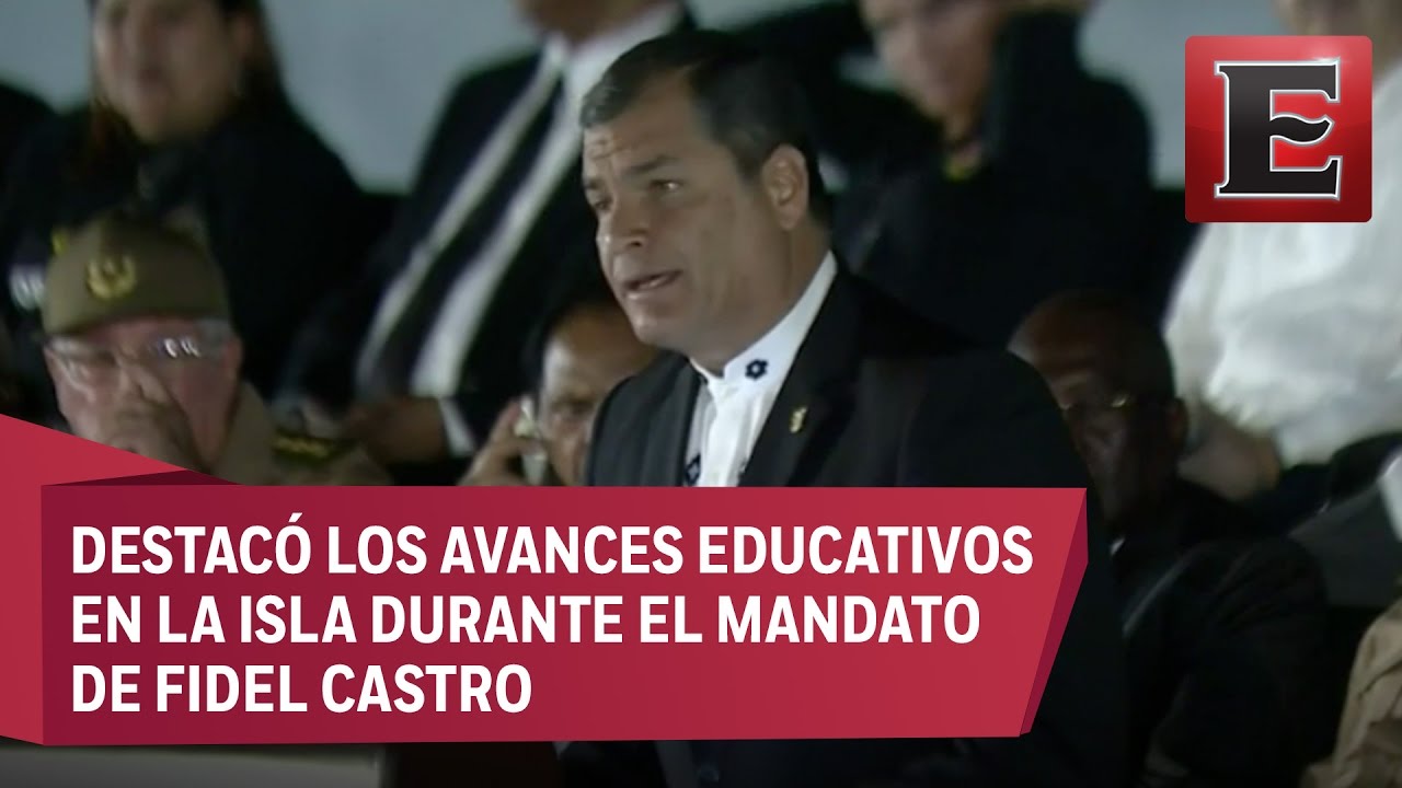 Rafael Correa, Presidente de Ecuador, en el funeral de Fidel Castro