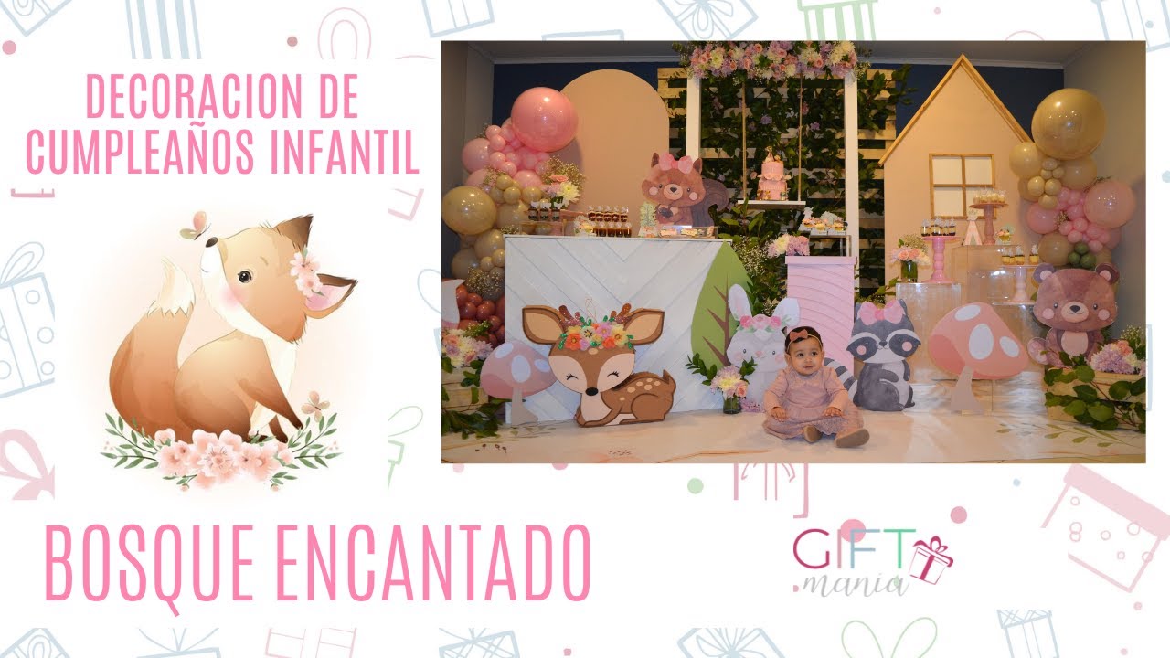Decoración de CUMPLEAÑOS BOSQUE ENCANTADO / Woodland / Montaje Infantil