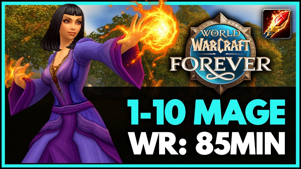 Мировой рекорд: стартовый маршрут для МАГА | Спидран WoW Forever (1&ndash;10 уровни за 85 минут)