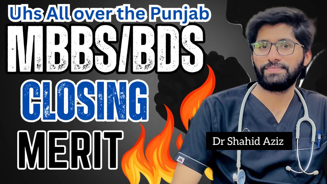 Research Based Merit Prediction of MDCAT 2024 | UHS Expected Closing Merit | Dr Shahid Aziz