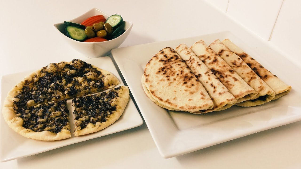 Zaatar Manakich Without Oven -  طريقة عمل مناقيش الزعتر بالمقلاة  وبدون فرن