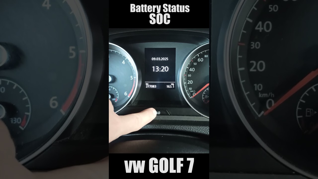 VW Golf 7 Szybkie Sprawdzanie naładowania Akumulatora (SOC battery status) #mechanik #golf #battery