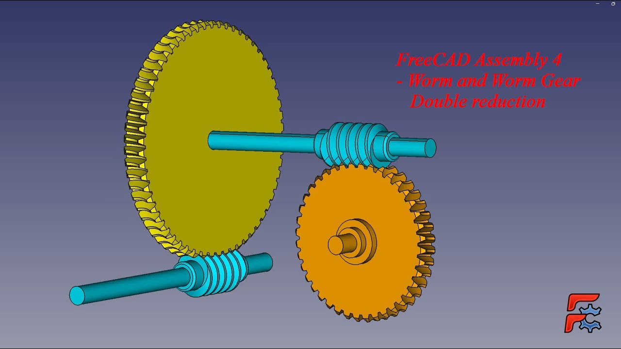FreeCAD Assembly 4 Tutorial- Make Worm Gear from scratch
