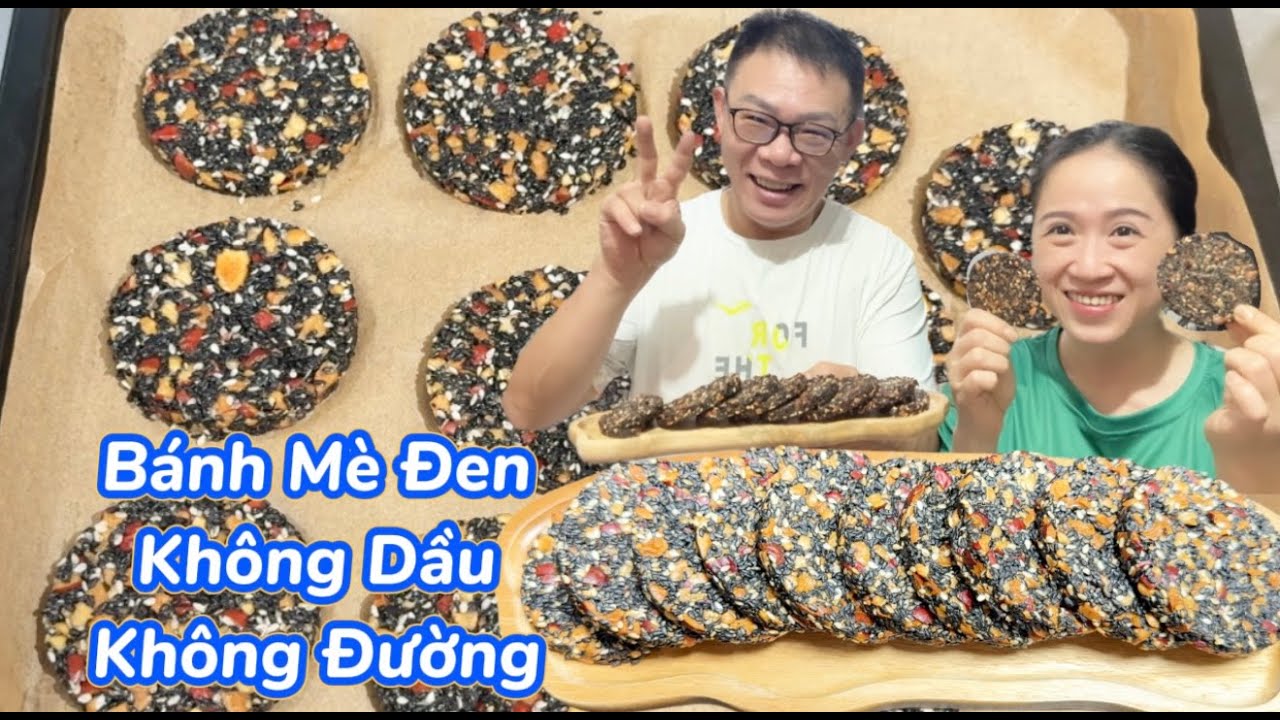 Bánh Mè Đen Giòn Không dầu ,không đường ,thơm ngon đầy dinh dưỡng