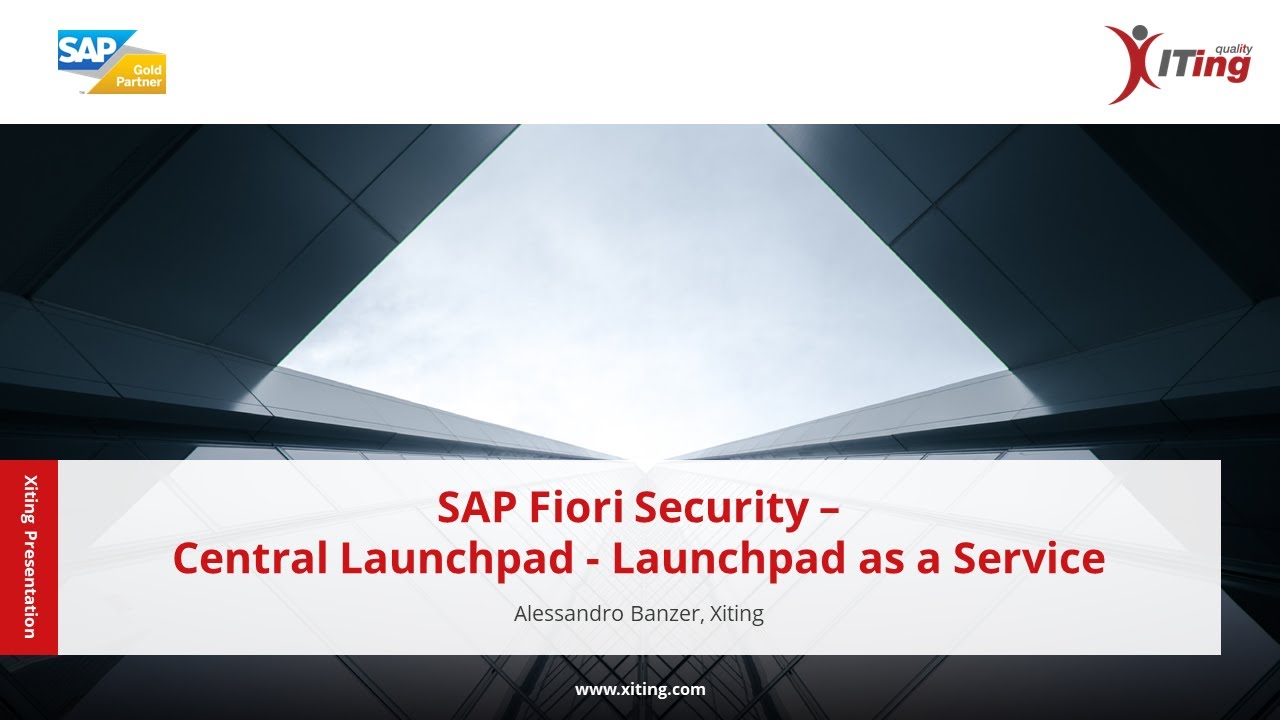 SAP Fiori Security — Центральная стартовая площадка — Стартовая площадка как услуга