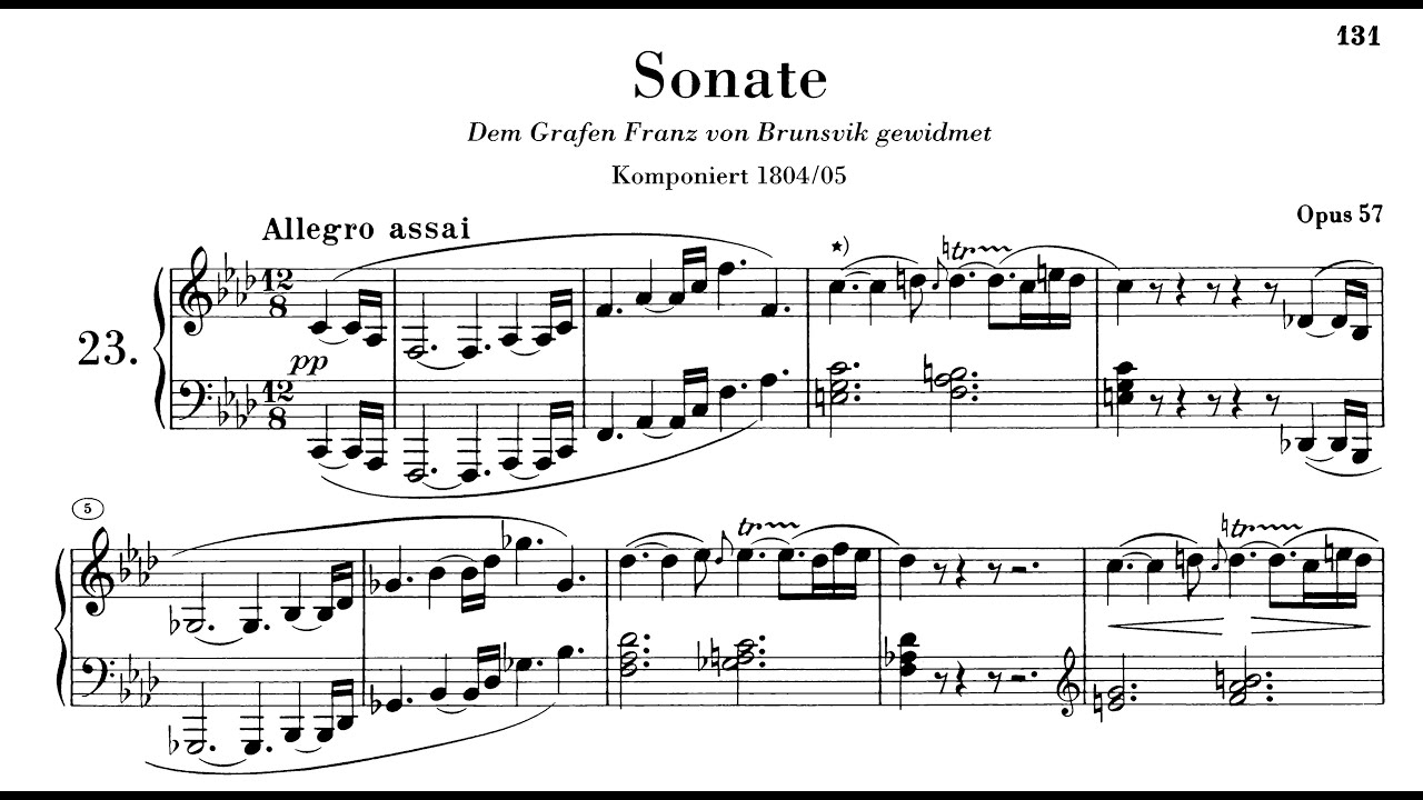 Ludwig van Beethoven - Piano Sonata No.23 in F minor Op.57, 